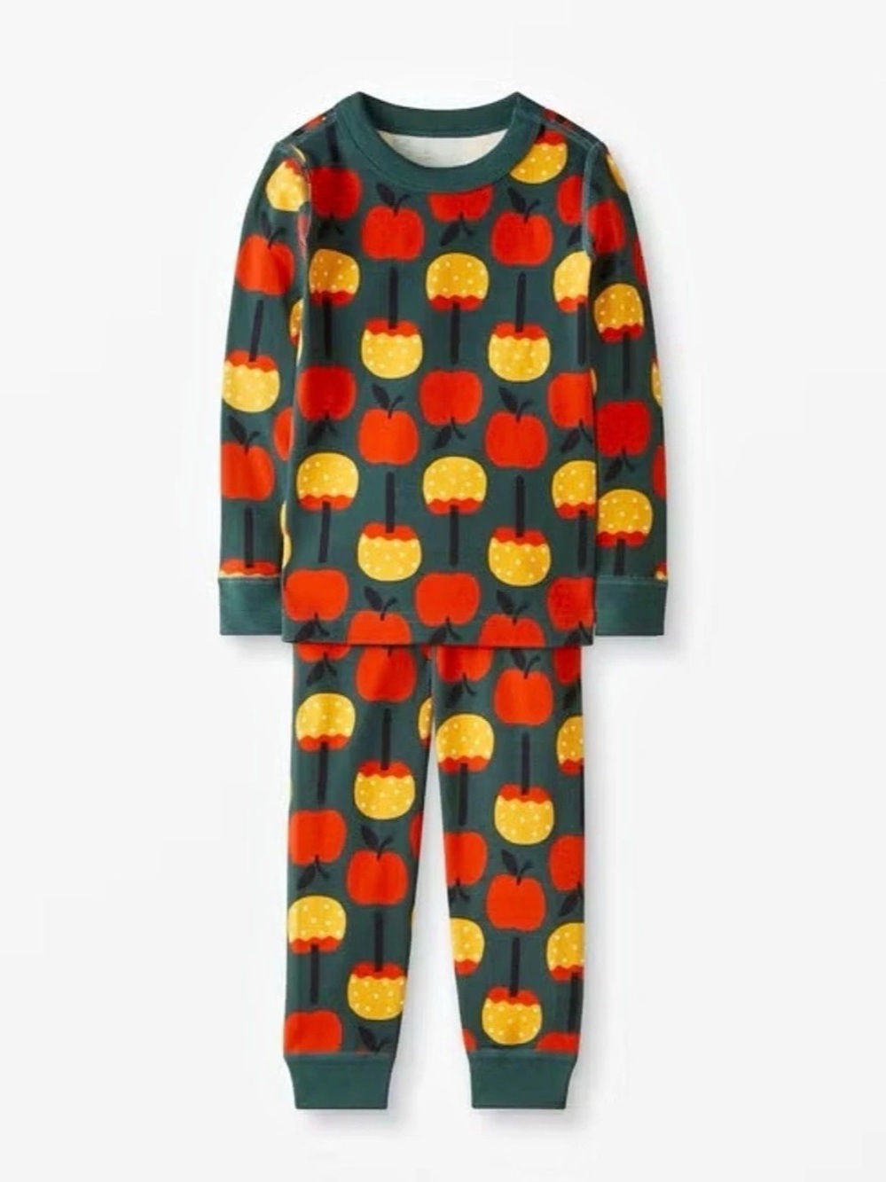 Hanna Andersson Candy Apple  Print Pajamas Sz 130cm